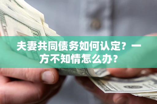 北京夫妻共同债务如何认定？一方不知情怎么办？